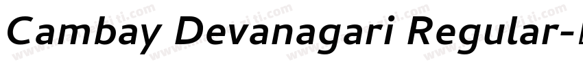 Cambay Devanagari Regular字体转换